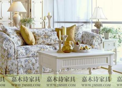 欧式白色带木纹家具 